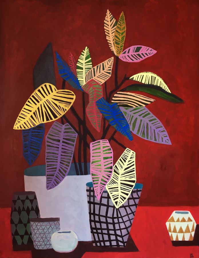 “Ficus”, Öl auf Leinwand, 90×70 cm, 2017